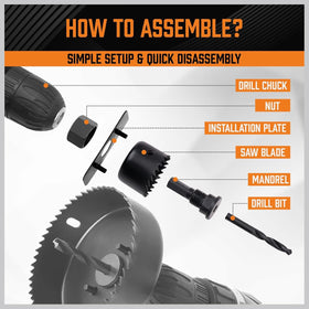 HORUSDY ideal for softwood and drywall hole cutting in DIY projects.