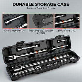 HORUSDY spring-detent ball system keeps sockets locked under torque
