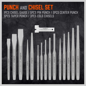 HORUSDY taper punches range from 3/32 to 1/4 inch for precise marking.