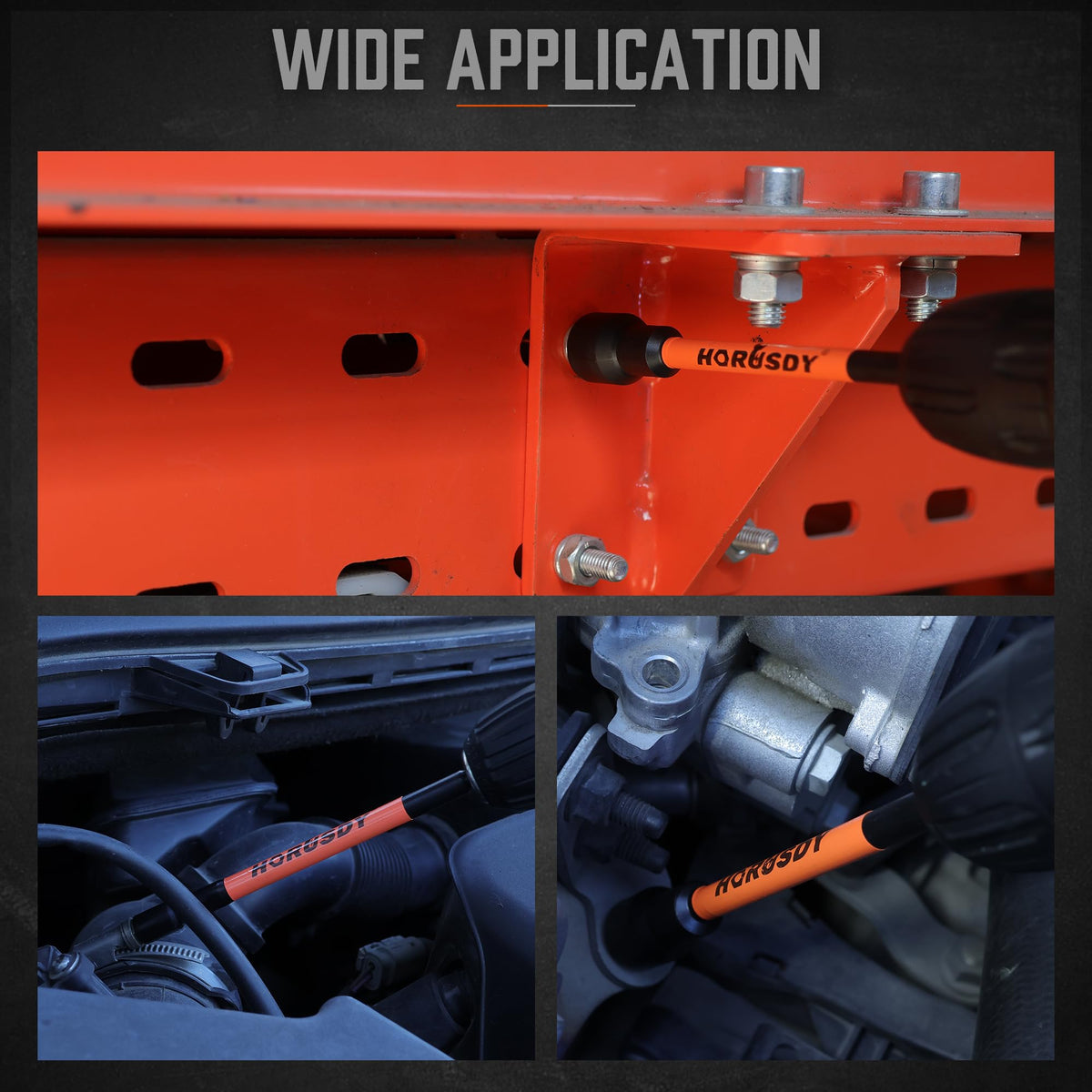 Horusdy universal fitment for compatible brands and tools.