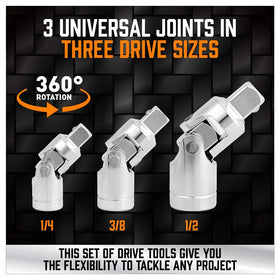 HORUSDY universal joint demonstrates versatile angles for stubborn fasteners