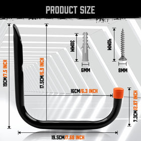 HORUSDY wall-mount hooks holding hoses and cords