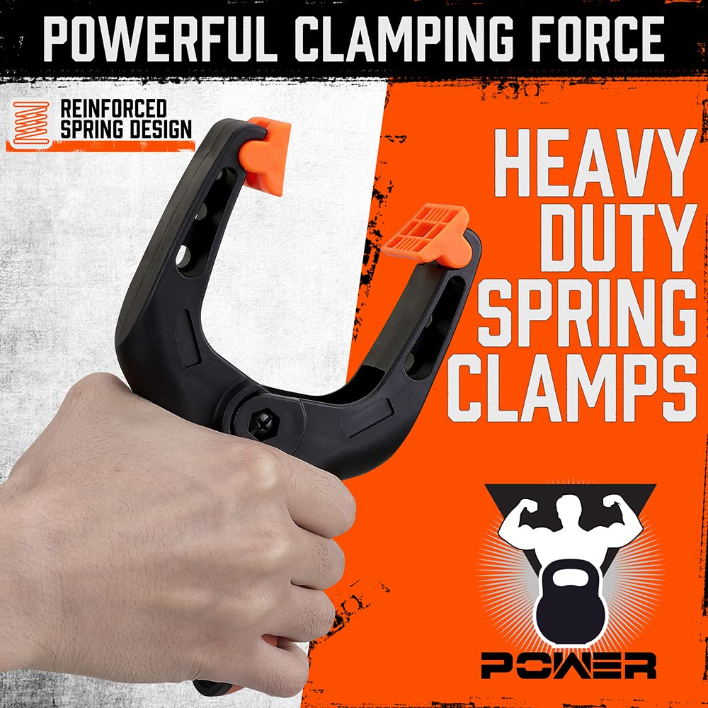 HORUSDY wide rotary jaw auto-adjusting to uneven edges for even pressure.