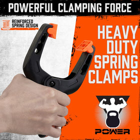 HORUSDY wide rotary jaw auto-adjusting to uneven edges for even pressure.