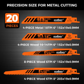HORUSDY wood blades 6-inch for fast wood cutting
