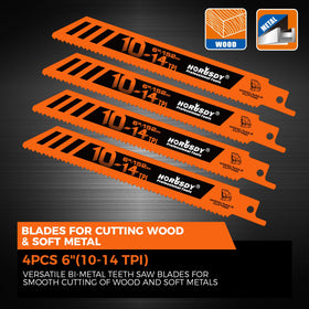 HORUSDY wood-soft-metal blades 8-inch precise longer cuts