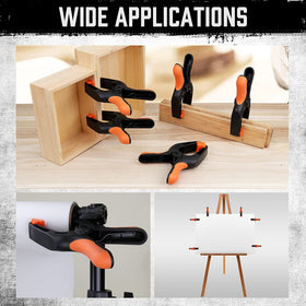 HORUSDY clamps suited for woodworking, photography, and arts and crafts in studio setups.