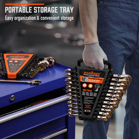 HORUSDY wrenches with nickel plating resist corrosion during regular use.