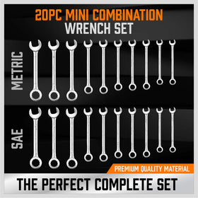 HORUSDY wrench set designed for narrow spaces and versatile projects.