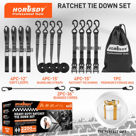 HORUSDY soft loop straps prevent scratches where hooks can't reach.
