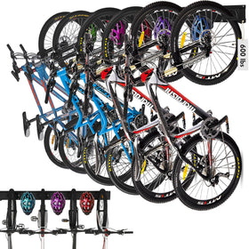 HORUSDY stainless steel bike storage rack with 64inch rail for organized garage use