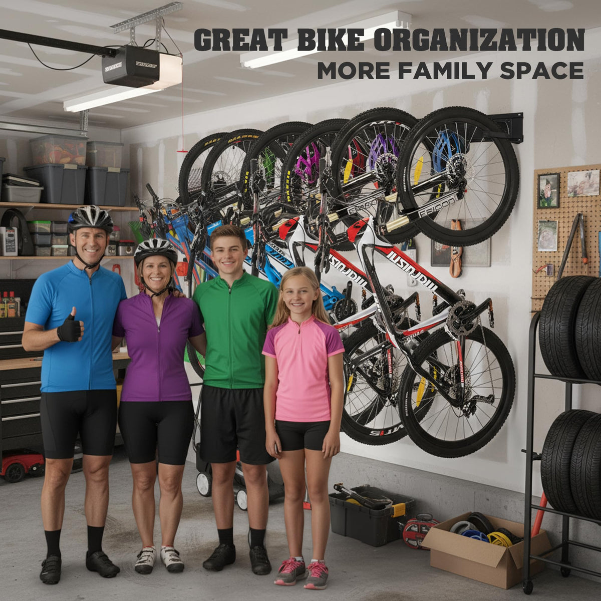 HORUSDY heavy-duty bike rack supports up to 600 pounds when mounted properly