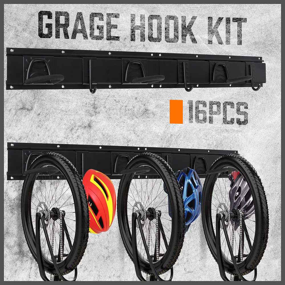 HORUSDY helmet hooks for bikes keep six helmets accessible and organized