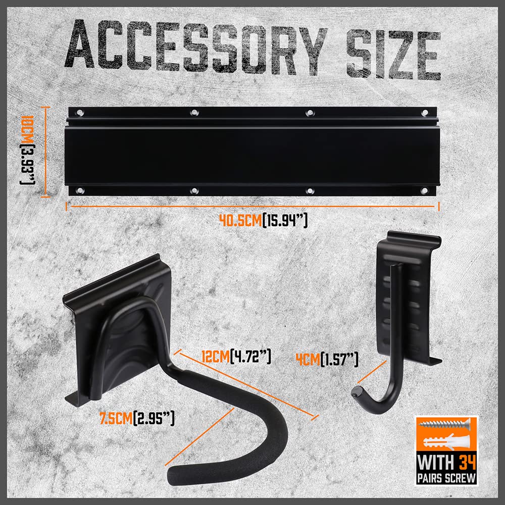 HORUSDY wall-mount tracks provide flexible bike storage options