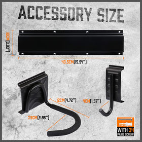 HORUSDY wall-mount tracks provide flexible bike storage options