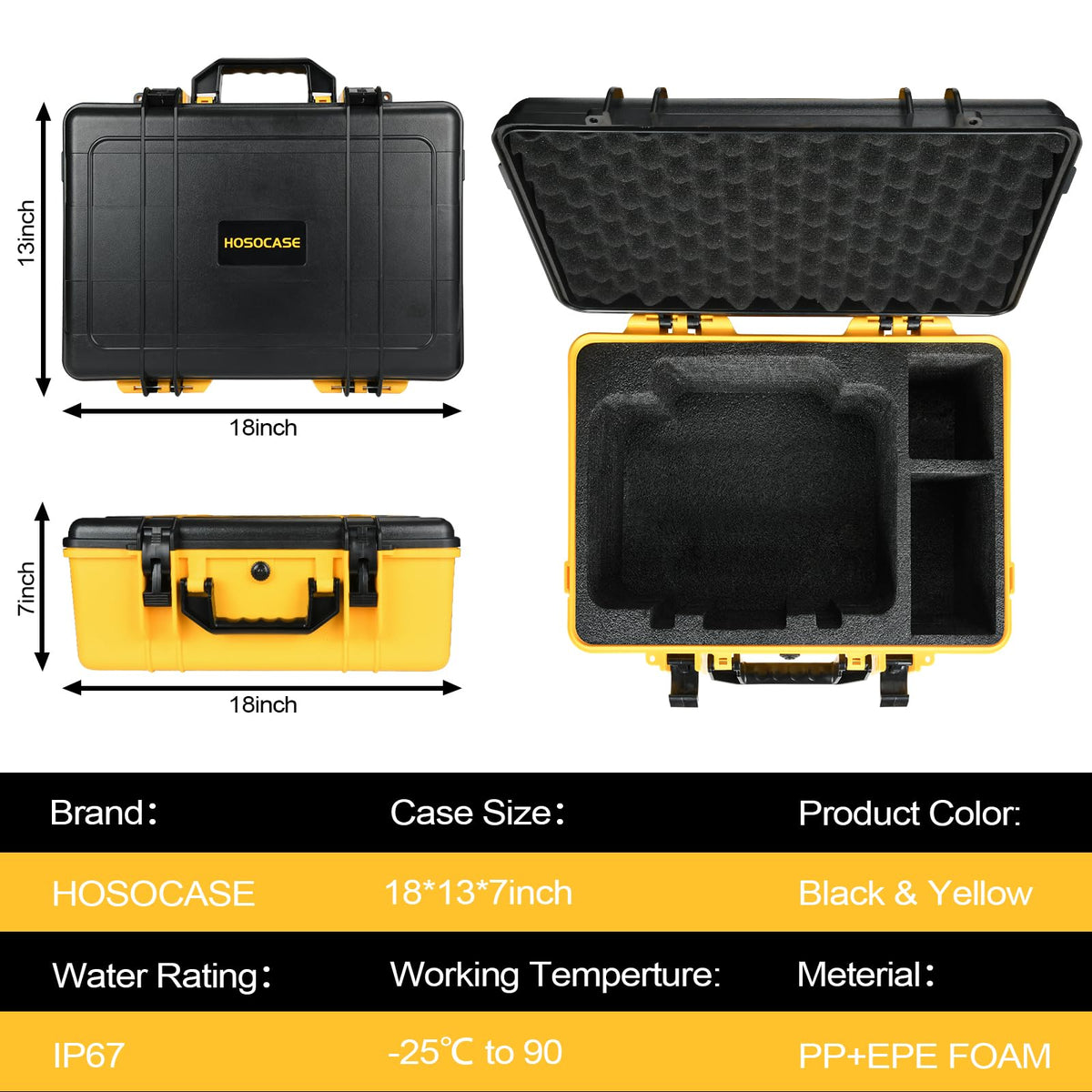 HOSOCASE Dewalt case with dustproof latches and tough closure