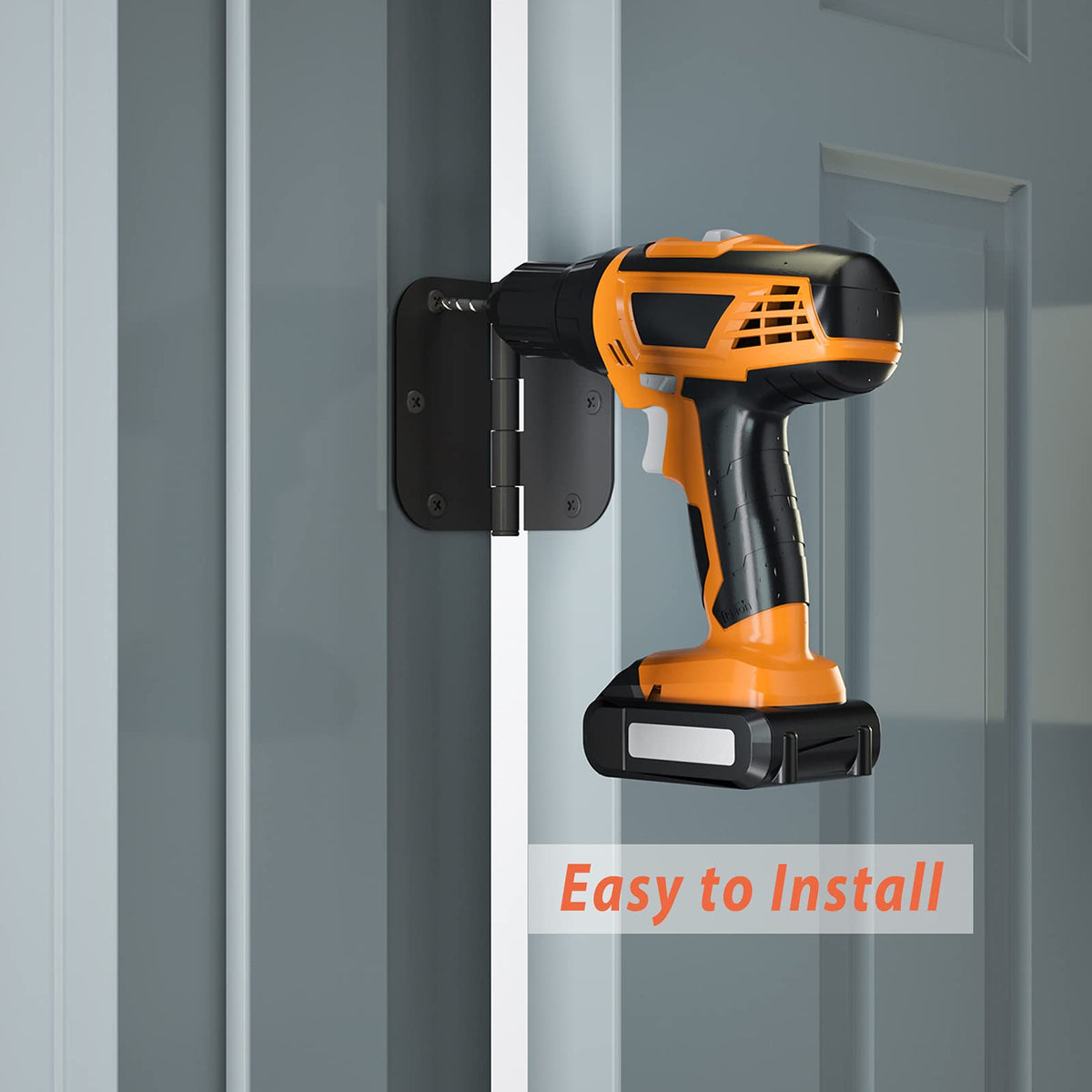 HOSOM matte black hinge includes screws for easy setup.