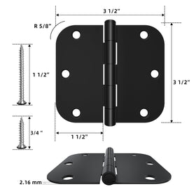 HOSOM premium interior door hinges in black matte add sleek, corrosion-resistant durability to any room