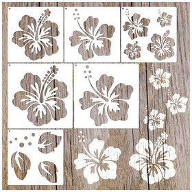 Hosomono hibiscus stencil beginner friendly for DIY decor