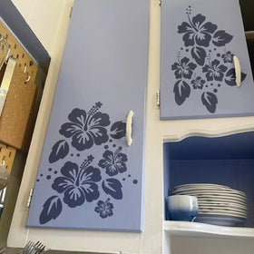 Hosomono hibiscus stencil for wood signs and crafts