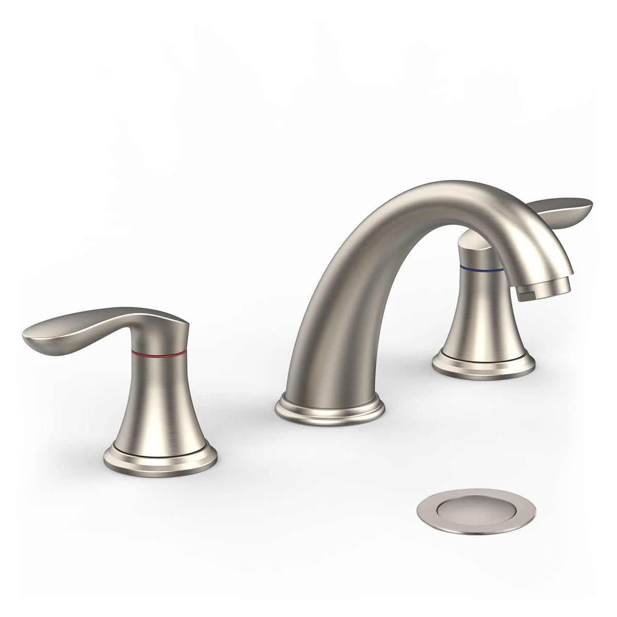 Hosslly brushed nickel finish faucet with durable finish for daily use.