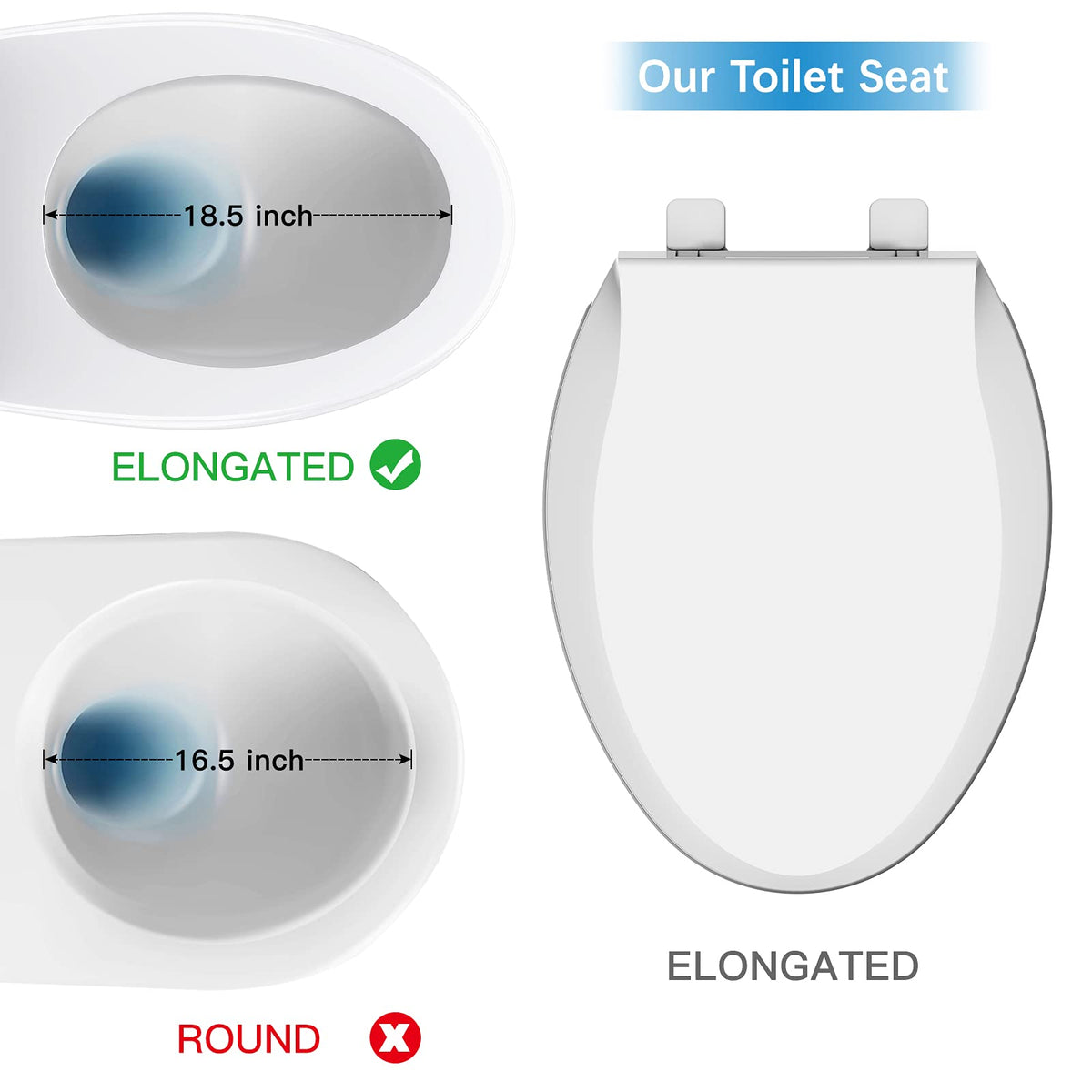 Hosslly slow-close reduces noise and finger-pinching.
