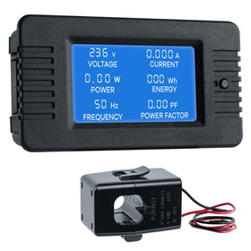 Hosyond AC80-260V power monitor front display showing real-time readings