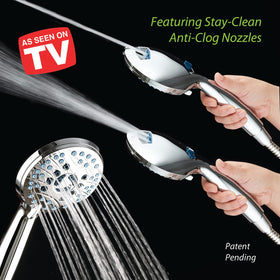 AquaCare anti-clog nozzles close-up highlighting grime resistance