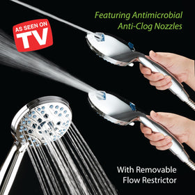 AquaCare anti-clog nozzles close-up illustrate clog-free performance