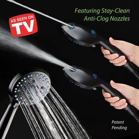 Hotel Spa AquaCare anti-clog nozzles maintain steady water pressure.