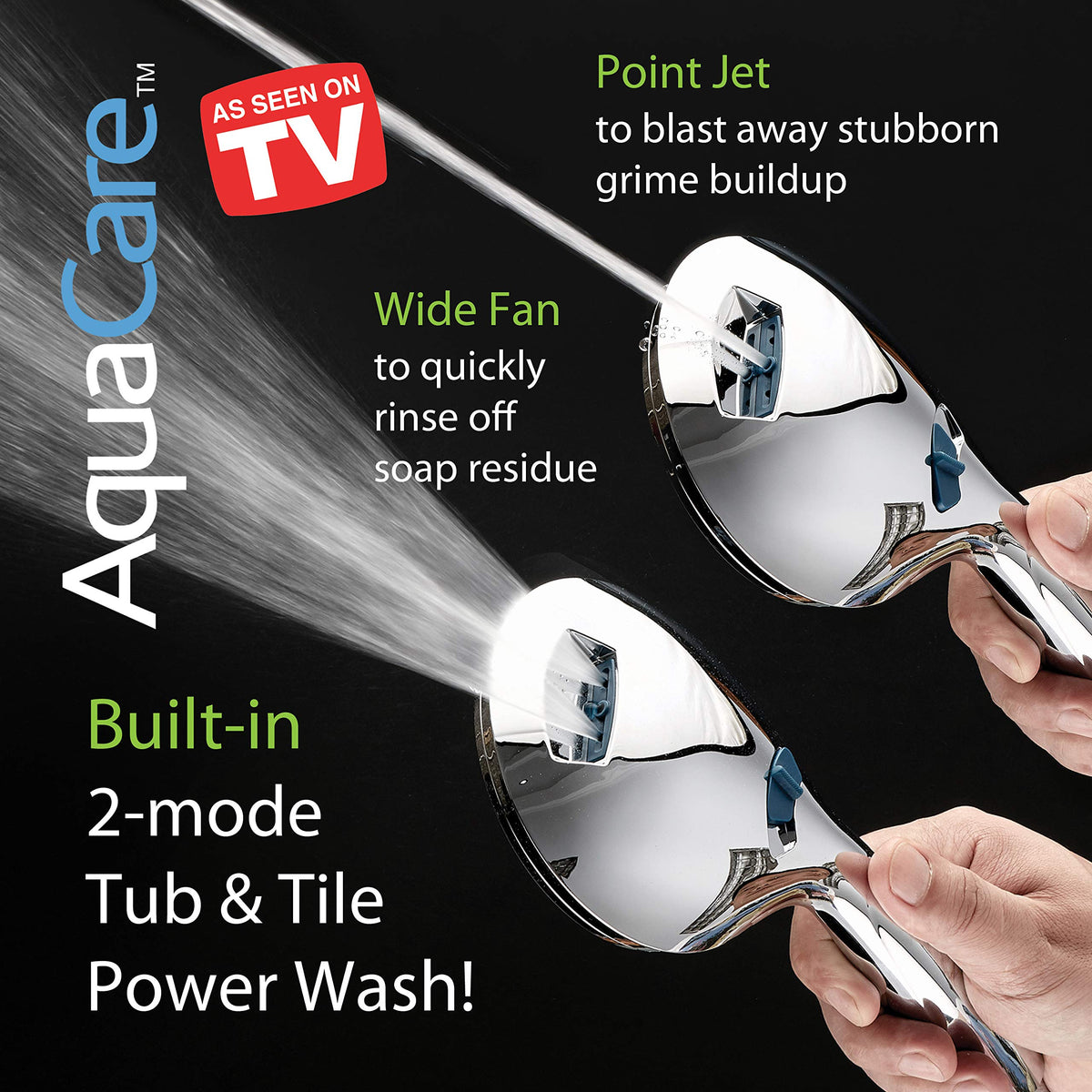Hotel Spa AquaCare anti-clog nozzles help maintain steady spray and performance
