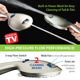 Hotel Spa AquaCare dual-width fan spray covers body and fur effectively