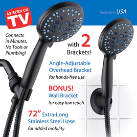Hotel Spa AquaCare dual-width spray supports efficient shampoo rinsing.