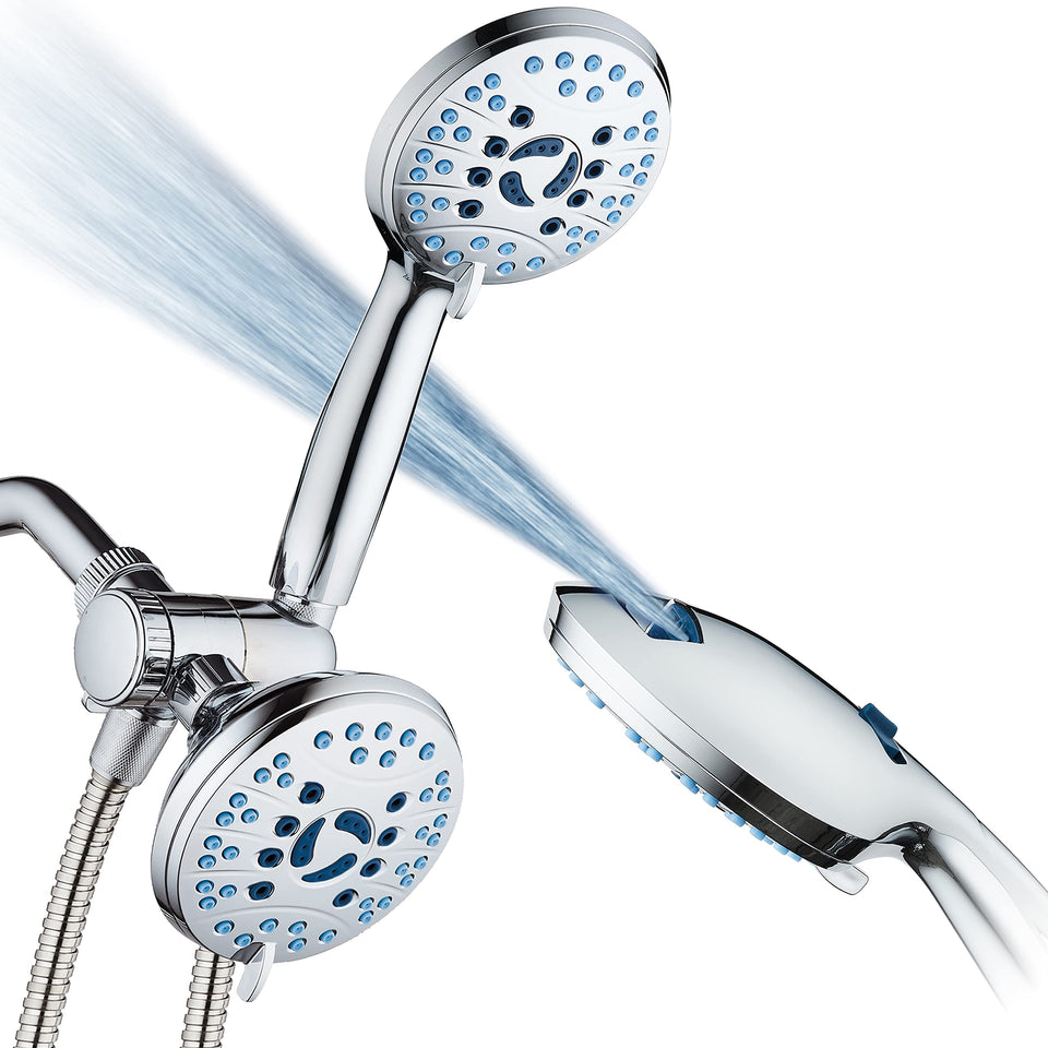Hotel Spa AquaCare high-pressure shower head with multiple settings for a deeper clean