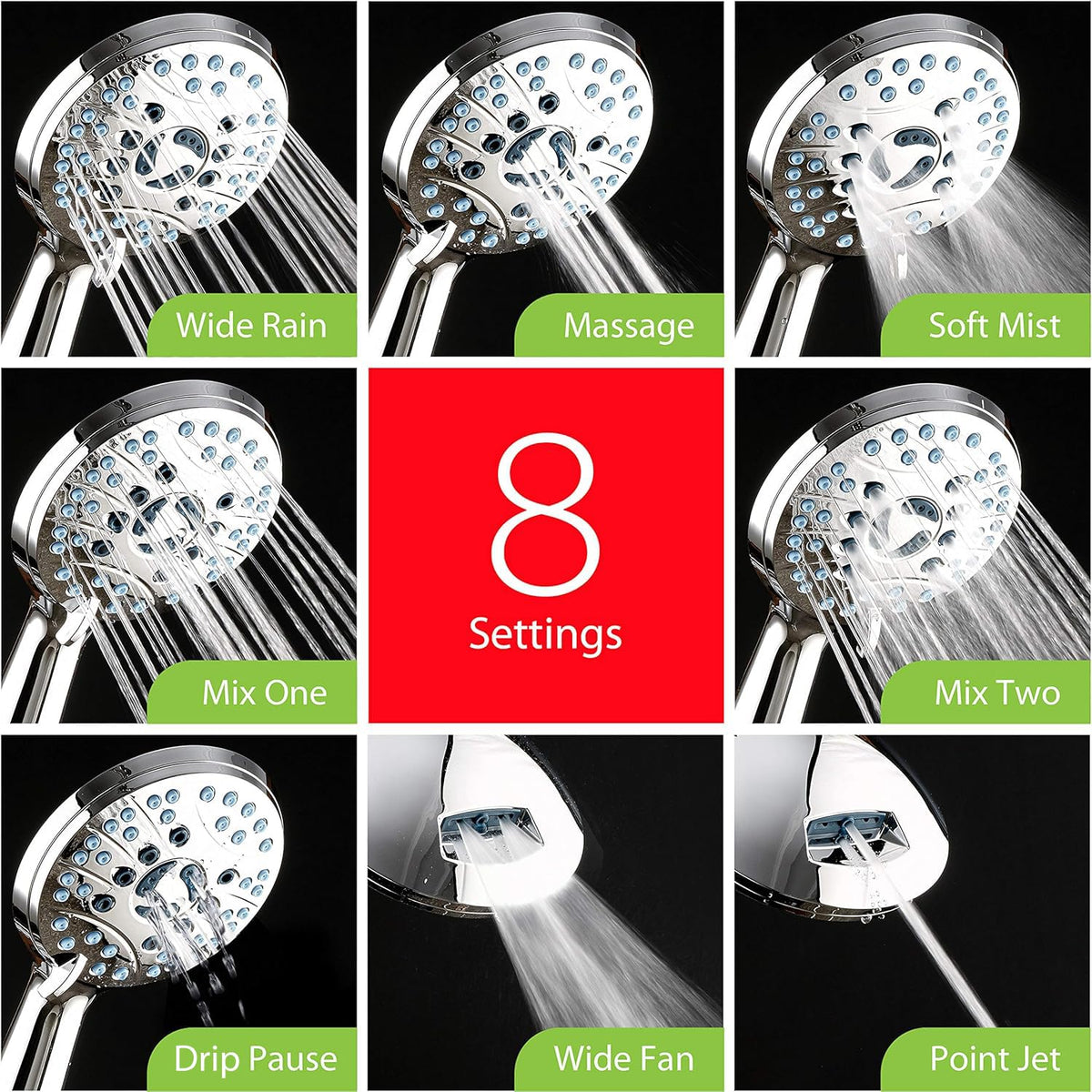 Pet bathing with dual-width spray for quick fur rinsing