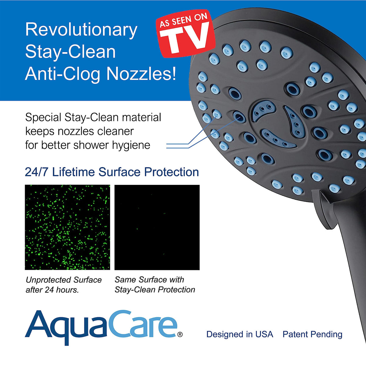 Hotel Spa AquaCare power wash cleans tubs and tiles from six feet away.