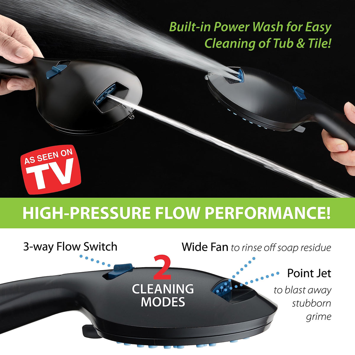 Hotel Spa AquaCare six-foot stainless hose adds reach for cleaning tasks.
