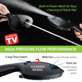 Hotel Spa AquaCare six-foot stainless hose adds reach for cleaning tasks.