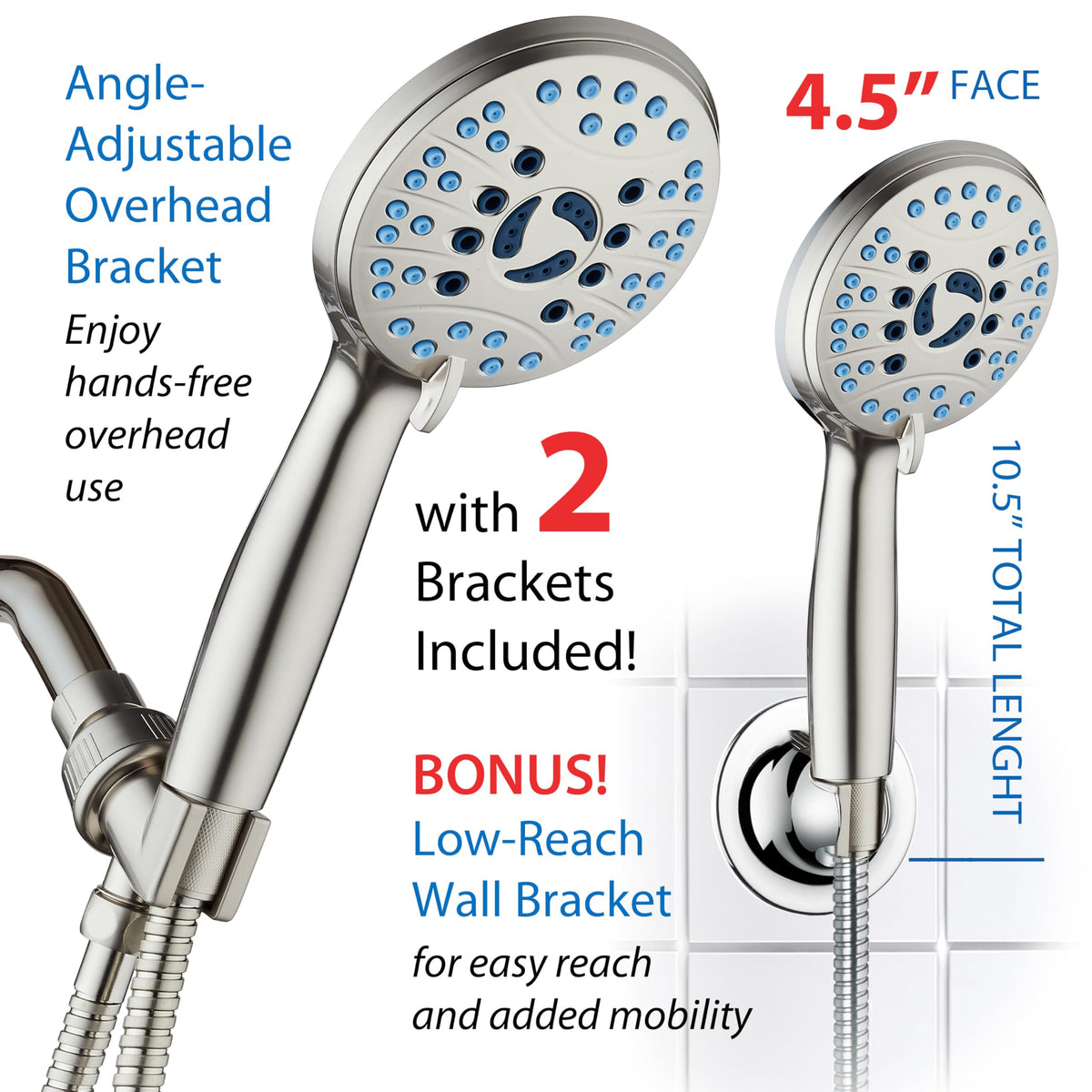 Hotel Spa AquaCare wall bracket keeps configuration secure and accessible