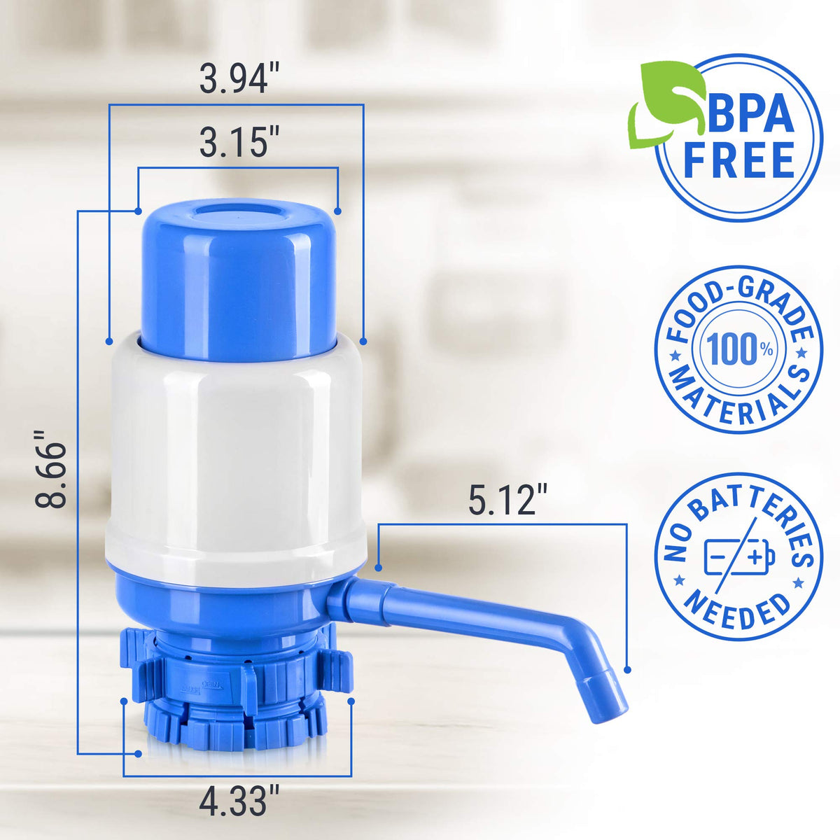 HotFrost 3 adjustable tubes for flexible bottle height compatibility.