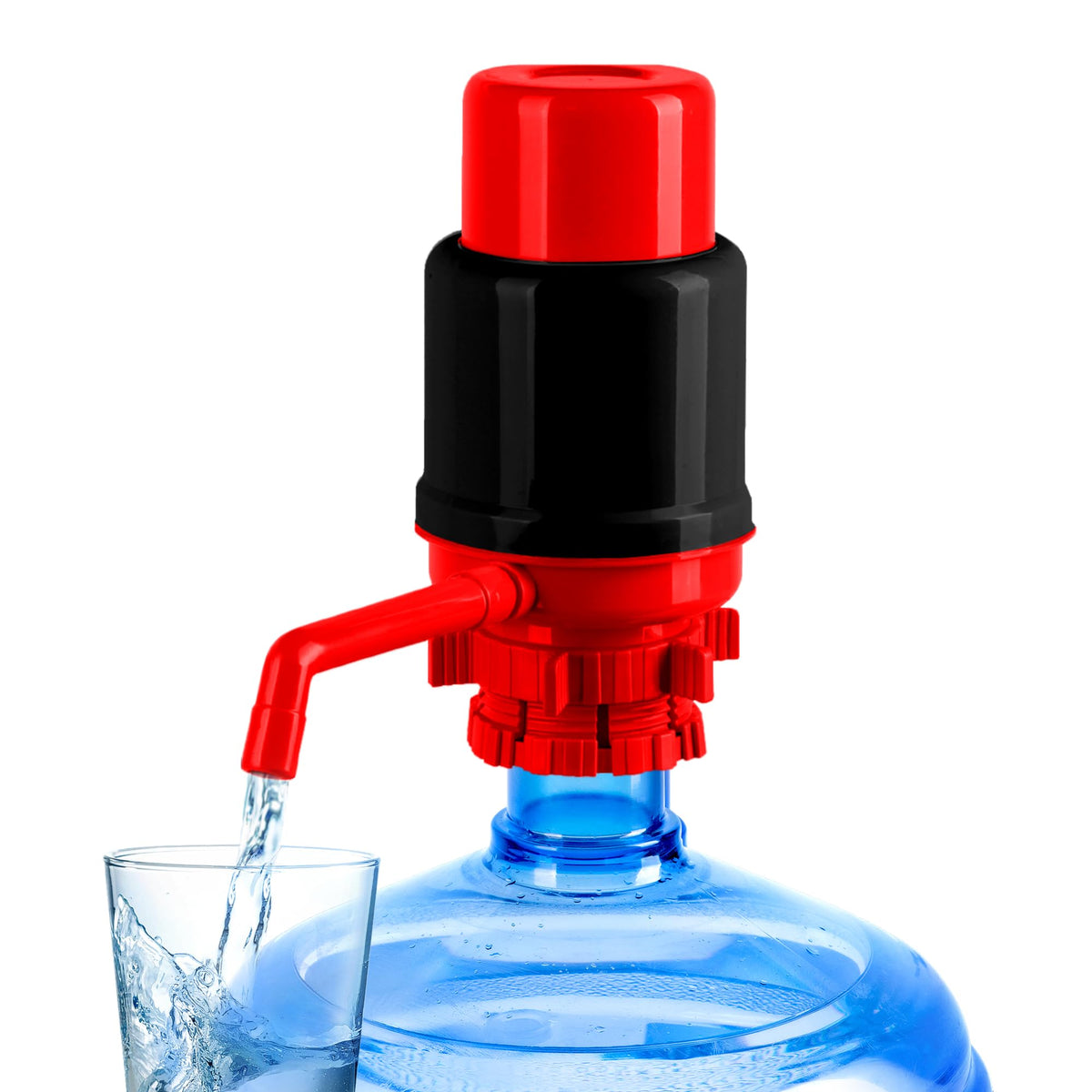 HotFrost manual water pump mounted on a 55 mm crown top bottle for easy pouring