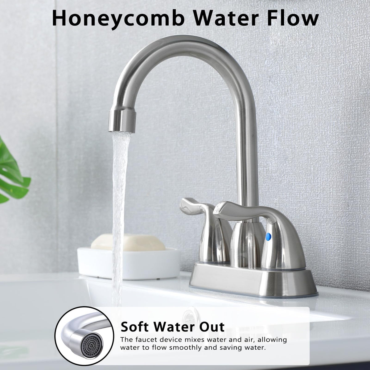 HOTIS HOME faucet with supply lines included for quick setup