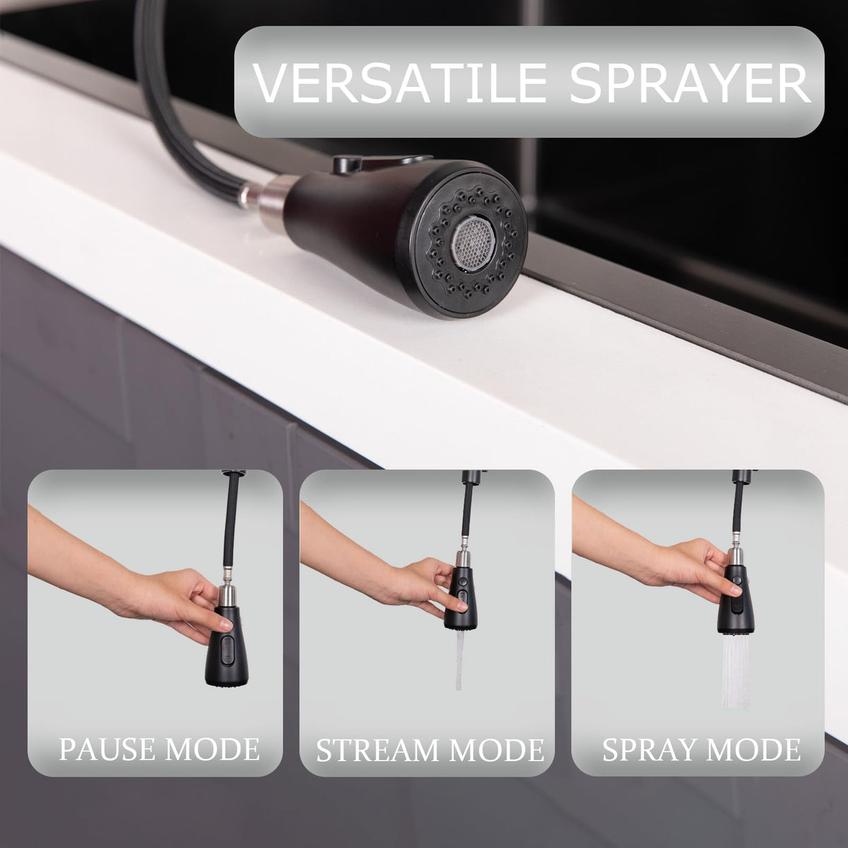 HOTIS HOME three water modes on spray head for versatile tasks