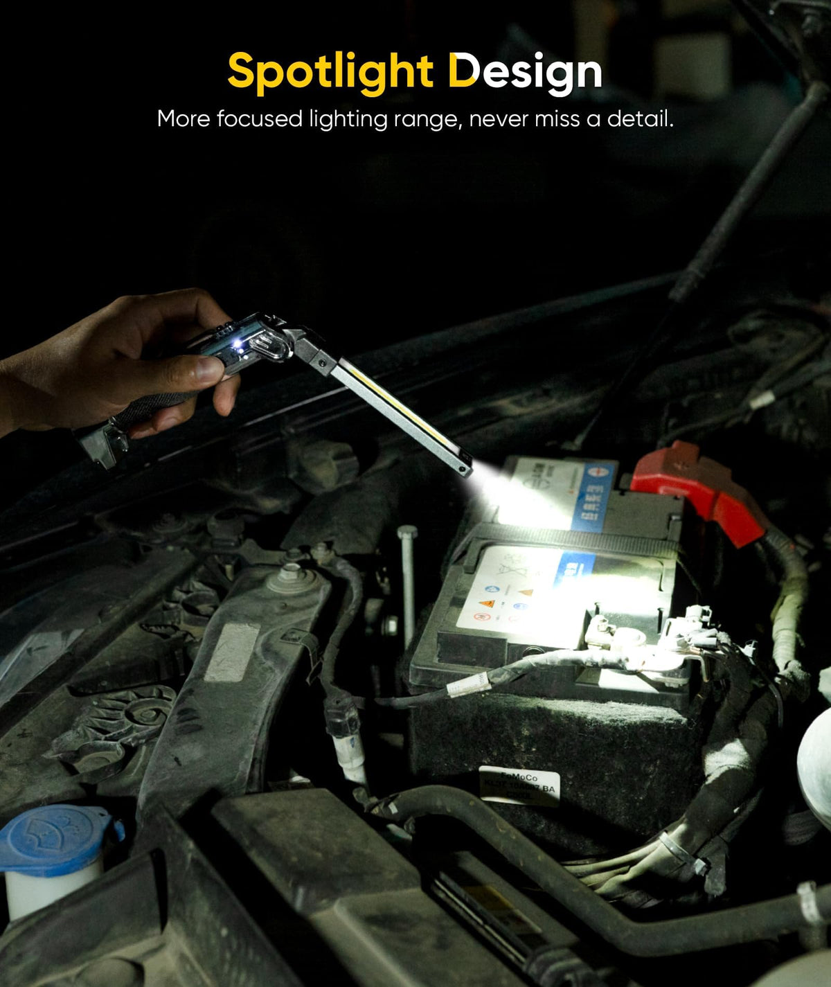 Hotligh Magnetic Work Light built-in hook for hanging tasks