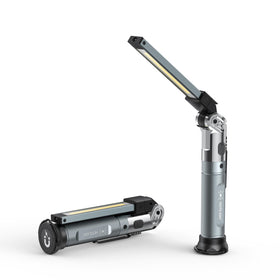 HOTLIGH magnetic work light with hook for hands-free workshop tasks.