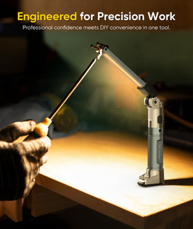 Hotligh Magnetic Work Light with a strong magnetic base for hands-free use