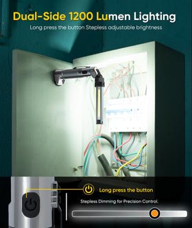 Hotligh Magnetic Work Light with USB-C charging port for quick recharging