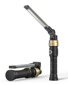 HOTLIGH rechargeable work light with 360° rotation for multitask illumination.