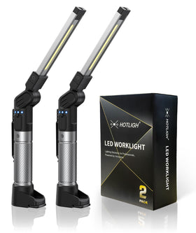 HOTLIGH work light mounted on magnet for hands-free repair tasks