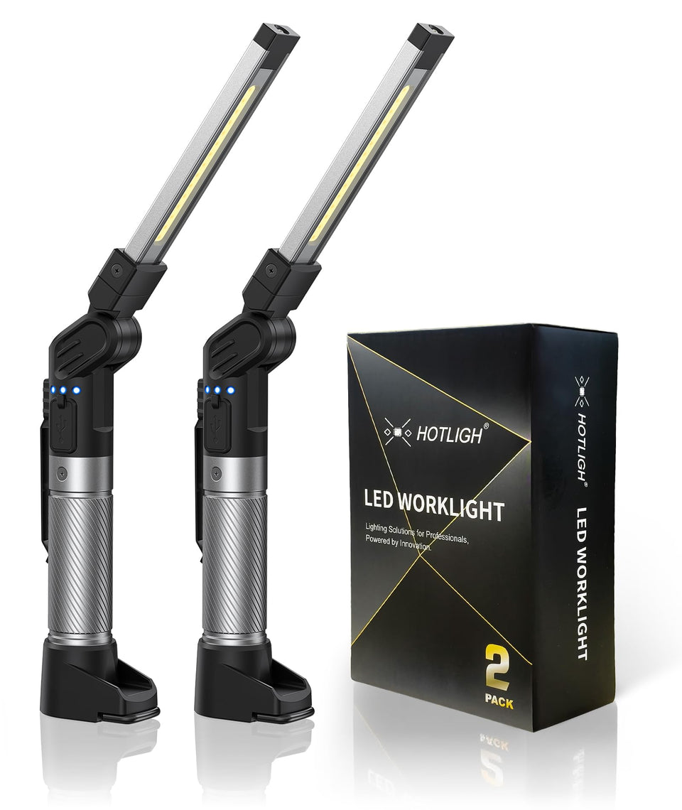 HOTLIGH work light mounted on magnet for hands-free repair tasks